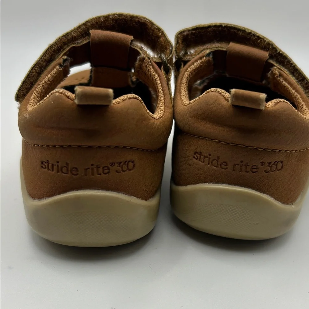 Stride Rite Brown Mary Jane Hook-and-Loop Baby Shoes